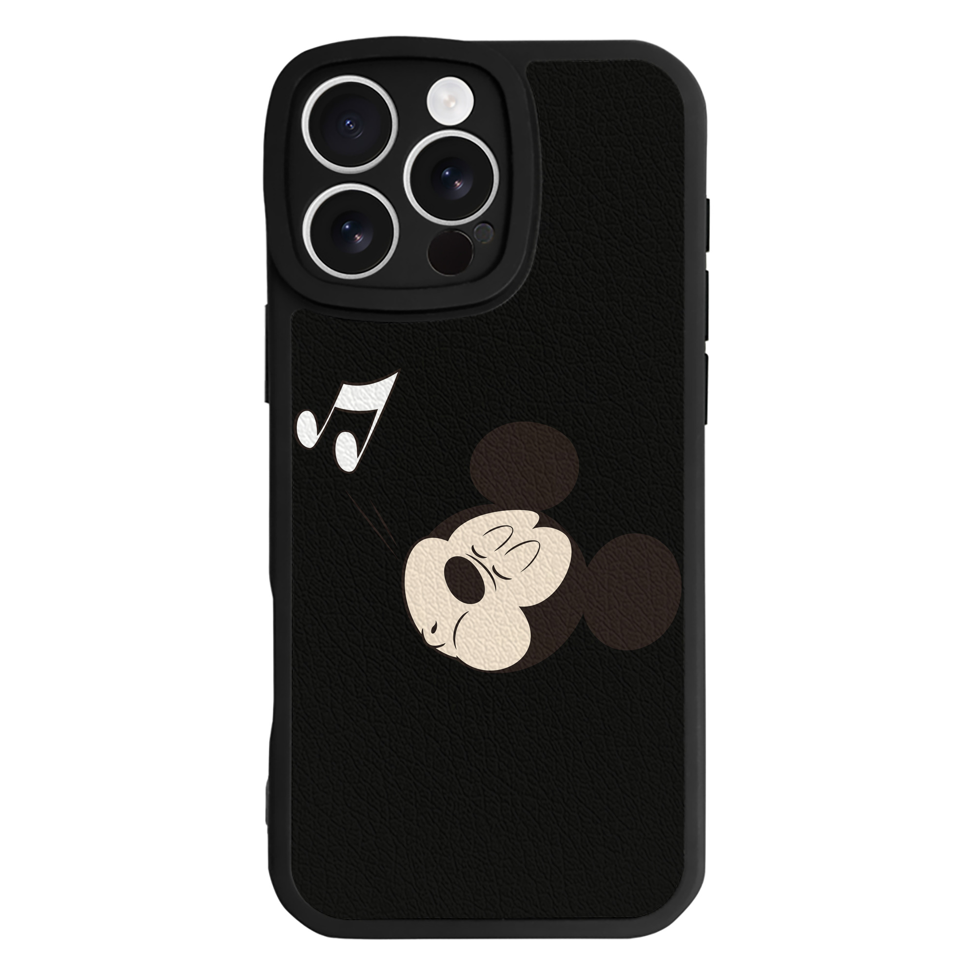 （画像用） ミッキーマウス Mickey Mouse 【iPhone 16シリーズ対応】シリコンスマホケース（レザー調） 材質：シリコン